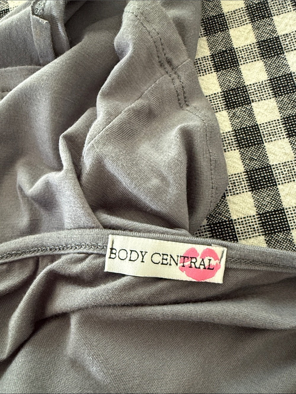Body Central Gray One-Shoulder Embellished Tank - Picture 5 of 5